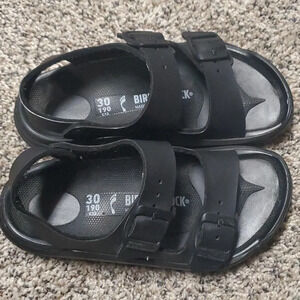 Birkenstock black sandals children size 30 which is 13 childrens box#2